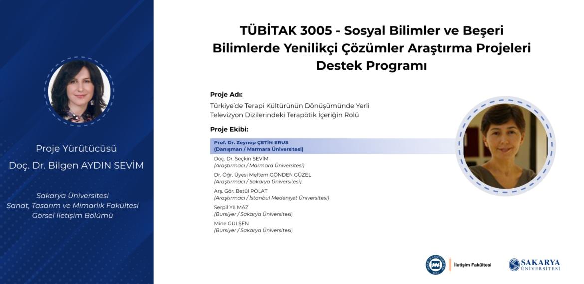 Prof. Dr. Zeynep ÇETİN ERUS’un danışmanlığını üstlendiği proje, TÜBİTAK 3005 kapsamında desteklenmeye hak kazandı.